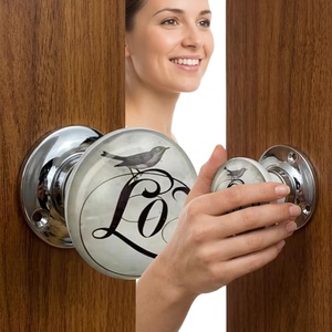Pomo de Puerta de Cerámica con Diseño de Pájaros Enamorados, Diseño Moderno, Ecológico, Fácil Instalación, para Muebles de Hogar y Bar - Product Image 1