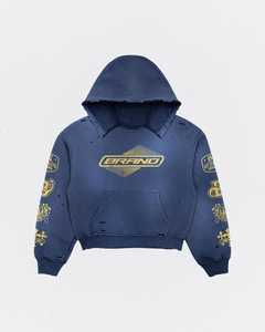 ชุดเซ็ตวินเทจผู้ชาย เสื้อฮู้ดดี้แบบสวมหัว กางเกงจ็อกเกอร์ลำลอง สไตล์สตรีทแวร์ ชุดกีฬาเข้าชุด 2 ชิ้น - Product Image 4