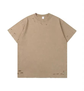 T-shirt personnalisé déchiré et vieilli, T-shirt vintage délavé pour homme, T-shirt ample et vieilli pour homme - Product Image 4