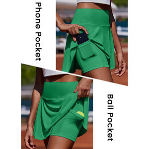 Jupe de sport athlétique pour homme, taille mi-haute, plissée, légère, écologique, respirante, pour le golf, la course, l'entraînement et le fitness, avec logo frontal - Product Image 3