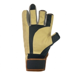 Smart Fishing Gloves Half <b>Finger</b> Breathable Lightweight Synthetic Hook Loop Closure Unisex All Seasons <b>Light</b> Blue Gray Cycling - Product Image 2