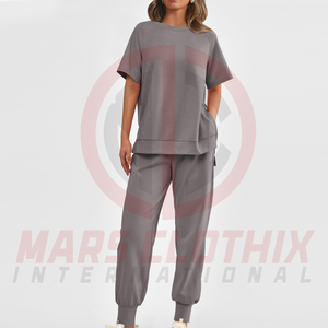 Top Selling Product Custom Made Women Summer <b>Tracksuits</b> New Design Custom Logo Ladies Jogger 2 Piece Summer <b>Tracksuit</b> - Product Image 6