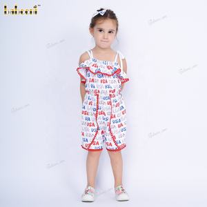 Adorable Conjunto de Pelele para Bebé Niño, Otoño, Venta al por Mayor ODM, 100% Algodón, Estampado Animal, Sin Mangas, Cierre de Botones DR4263 - Product Image 2