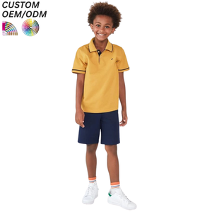 Kids Wear Wholesale School Uniforms Custom Embroidery Logo Polyester/Cotton Casual Knitted <b>Compressed</b> Polo Shirts - Product Image 6