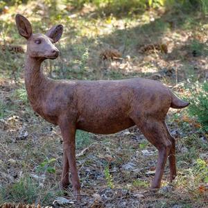 Ground Display Bronze Doe Deer Statue <b>Hand</b> <b>Casted</b> Technique Metal Female Deer Sculpture For Decoration Garden Supplies - Product Image 5