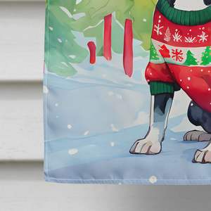 Boston Terrier Christmas Large Yard Banner Artwork Multicolor Polyester <b>House</b> <b>Sign</b> for Porch Sleeve Pole Decorative Wall <b>Hanging</b> - Product Image 4