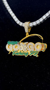 จี้ตัวอักษรเคลือบจระเข้จี้เพชร VVS Moissanite น้ำแข็งแบบกำหนดเองเครื่องประดับสไตล์ฮิปฮอปเงิน925สเตอริ่ง - Product Image 5