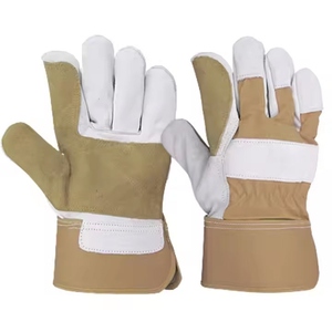 Best Performance Reinforced Cowhide Split Leather Heat Resistance Anti-static Durable Industrial Safety <b>Workwear</b> <b>Gloves</b> - Product Image 4