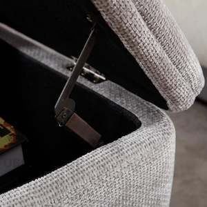 Banco de almacenamiento abatible de inspiración escandinava Lunari, organizador minimalista ondulado para entradas, muebles de sala de estar - Product Image 1