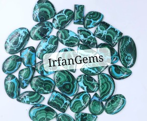 Venta al por mayor lote de 100% crisocola natural malaquita cabujón piedras preciosas sueltas para la fabricación de joyas piedra crisocola malaquita cabujones - Product Image 4