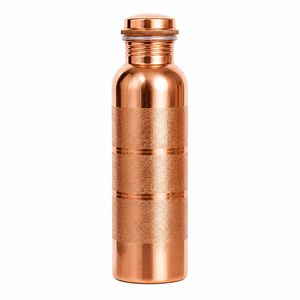 Botella de Agua de Cobre Puro con Diseño Texturizado, a Prueba de Fugas, Reutilizable, Botella Metálica Ayurvédica para Bebidas, Venta al Por Mayor - Product Image 1