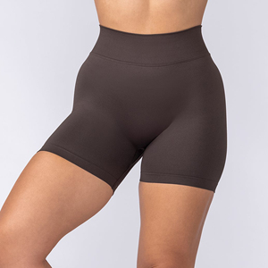 Women's High Waist Gym Shorts Solid Yoga Sports Fitness Pants <b>Tummy</b> <b>Control</b> Workout Shorts - Product Image 6