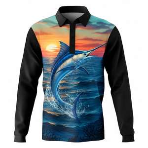 Camisetas de Pesca de Alta Calidad UPF50+ de Poliéster con Protección Solar, Impermeables, de Secado Rápido y con Capucha UV de Alto Rendimiento - Product Image 1