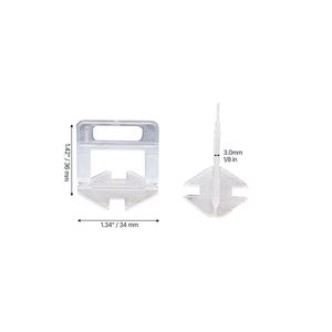 Sistema di livellamento piastrelle fai da te da 1/8 di pollice (3 mm) con 700 distanziatori, 200 cunei riutilizzabili e 1 pinza per piastrelle, per appartamenti - 700 pz. - Product Image 5