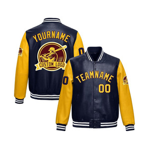 Custom PU Letterman <b>Baseball</b> <b>Jackets</b> Personalized Stitched Names and Numbers Team Logo <b>for</b> Adults Youth - Product Image 1