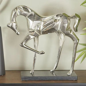 Sculpture métallique contemporaine, design artistique abstrait pour un intérieur élégant de maison, bureau ou salon. - Product Image 1