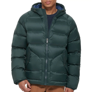 New Custom Design Wholesale Warm Thicken Full Zip up Fleece Jacket <b>Winter</b> Plain <b>Quilted</b> Hooded Bubble Outwear Puffer Jackets - Product Image 2