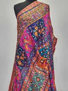 Mirror Work <b>Shawls</b> Traditional Scarves <b>Shawls</b> & Hijab Elegant Embroidered Fashion <b>Wrap</b> for Women <b>Wedding</b> Party Wear - Product Image 3
