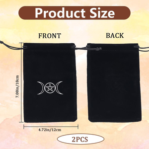 Bolsa de Regalo de Joyería de Terciopelo con Cordón, Personalizada con Logotipo, de Lujo, Reciclable, Bolsa de Almacenamiento para Cartas de Tarot y Velas - Product Image 2