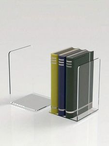 Clear <b>Acrylic</b> Bookend Organizer For Minimalist Home Decoration And Stylish Office Bookshelf Display Solution - Product Image 3