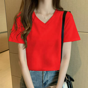 ZZH YF963 Blusas Formales para Mujer, Camisetas de Manga Corta de Algodón/Fibra de Bambú, Transpirables y Compresibles para Verano, Gran Venta - Product Image 1