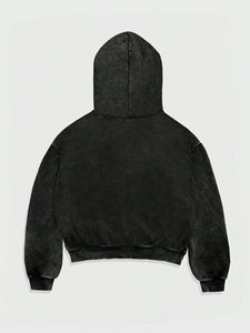 Sudaderas de cuello redondo para hombre, 100% algodón, extragrandes, anti-bolitas, de felpa, con efecto lavado a la piedra, con bordado desgastado y logotipo personalizado impreso - Product Image 2