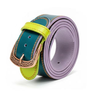 เข็มขัดยกน้ำหนักหนังปรับระดับได้สำหรับเดดลิฟท์และการออกกำลังกาย - Product Image 1