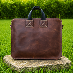 Maletín de Oficina de Cuero Genuino Premium, Bolso de Hombro Vintage para Computadora - Product Image 2