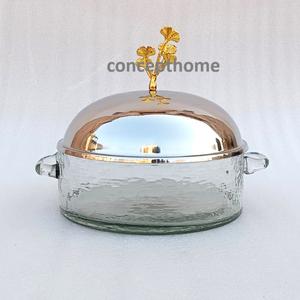 Ollas de Vidrio para Cocina, Decoración de Lujo, Ollas para Guisos, Ollas Hechas a Mano de Alta Demanda a Precio Económico con Tapa de Metal - Product Image 1