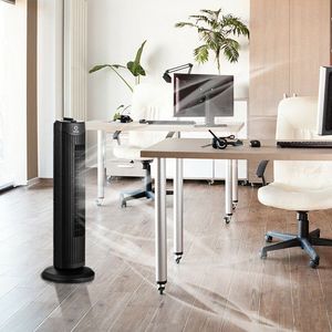 Ventilador de torre oscilante sin aspas Fantask de 28 pulgadas, silencioso, 35W, con pedestal - Product Image 2