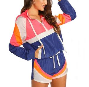 Survêtement deux pièces personnalisable pour homme, coupe-vent léger à capuche en coton biologique, style hip-hop, collection hiver 2026, vente en gros - Product Image 4