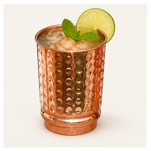 Wholesale Pure <b>Copper</b> Hammered Tumbler Handmade Unlined Water <b>Cup</b> Eco-Friendly Health Drinking Glass with Custom Logo Options - Product Image 3