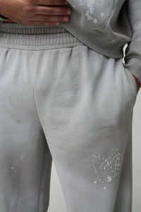 Ensemble survêtement gris à capuche pour homme grande taille, coupe ample, décontracté, sweat-shirt et pantalon, 100 % coton, pour l'automne - Product Image 5