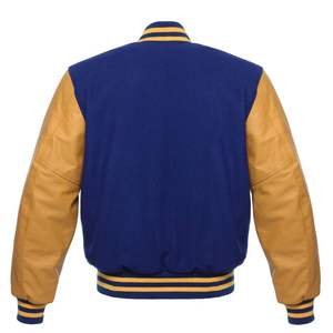 Blue and Yellow Varsity <b>Jacket</b> for Men and Women <b>Retro</b> College Style Casual Streetwear Warm Outerwear Stylish Fashion Outfit - Product Image 2