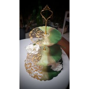 Support à gâteau de luxe en résine pour desserts, vaisselle et décorations de table de fête RR ENTERPRISES Modèle RR202512938 - Product Image 2