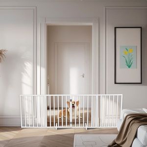 Recinto per Cani in Legno Bianco, Eleganti Cancelli e Box per Animali Domestici - Product Image 5