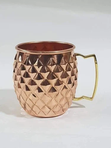 Metal Hot Selling Pure <b>Copper</b> Mugs With Brass Handle Mirror Polished Attractive Mugs for Health Benefits in Mugs for Home - Product Image 5
