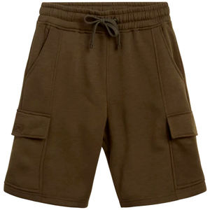 Shorts de détente en molleton pour homme, en coton brossé doux, coupe décontractée, pour la maison, avec cordon de serrage ajustable à la taille - Product Image 1