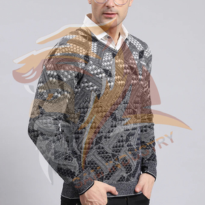 Fournisseur en gros de pulls en tricot sur mesure, haute qualité, nouveau style, respirant, anti-rétrécissement, 100% coton, à motifs - Product Image 5
