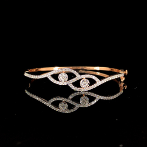 Bracelet pour femme en or jaune 14 carats plaqué or, diamant naturel certifié IGI, taille brillant EF, 1,37 carat, clarté VVS-VS, luxe, haute joaillerie - Product Image 1