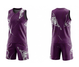 Uniforme de Baloncesto Sublimado Personalizado, Jersey y Pantalones Cortos de Poliéster Transpirable de Secado Rápido, Ropa Deportiva para Hombres, Mujeres y Jóvenes - Product Image 3