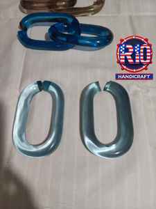 Maillons de chaîne en résine personnalisables pour la décoration intérieure moderne, sculpture murale suspendue, accessoire esthétique pour la pièce, installation DIY - Product Image 4