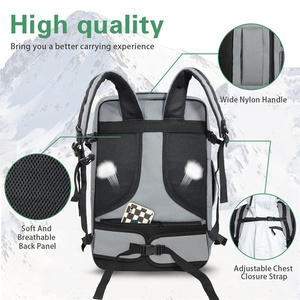 Sac à dos de transport rembourré à rayures avec fermeture éclair pour snowboard et bottes de ski, en Oxford 900D et polyester résistant à l'eau, nouveau style - Product Image 3
