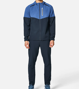 Conjunto Deportivo para Hombre con Capucha, Manga Larga, Bloques de Color, Secado Rápido, Poliéster Ligero, Ropa de Primavera, Fabricante OEM - Product Image 1