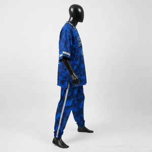 Conjunto de Pantalones Deportivos de Malla de Poliéster Transpirable para Hombre, 180 GSM, Azul, Negro, Camuflaje, Panel Lateral Sublimado, Logotipo Personalizado, 2 Piezas - Product Image 3