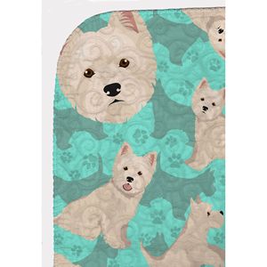 Westie Artwork Pattern <b>Quilted</b> <b>Throw</b> Blanket 50x60 Soft and Lightweight <b>Quilted</b> Blanket for Bed Couch Sofa for Pets - Product Image 5