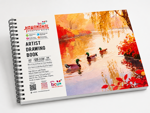 Carnet de croquis Hawamahal A4, 125 g/m², 50 feuilles, reliure spirale, papier sans acide pour dessin au crayon et au fusain - Product Image 2