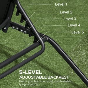 Set di 2 Sdraio da Esterno con Ruote, 5 Posizioni Regolabili, per Patio, Spiaggia, Giardino, Piscina - in Olefine per Hotel - Product Image 5