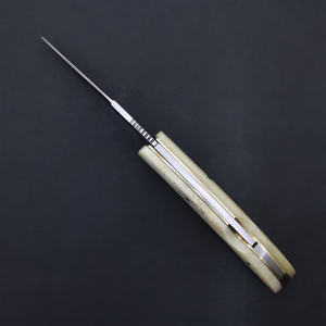 Navaja Plegable de Acero de Damasco con Mango de Hueso, Multifuncional, Encendedor de Fuego, Cuchillo de Caza de Bolsillo con Punta Clip, 3 Años de Garantía, ODM OEM - Product Image 2