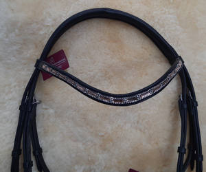 Brida de caballo de cuero de calidad superior, con diadema acolchada suave y banda para la nariz - Product Image 4